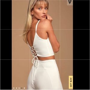 Lulu’s Two Piece White Jumpsuit